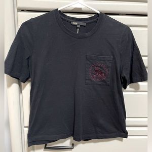 Maje cotton black pocket baby T-shirt